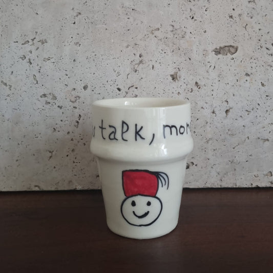 Mug Artisanal "Tarbouch" - Less talk more coffee