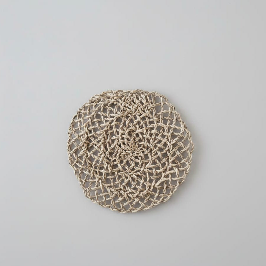 Sous thèiere en Osier Tressé -Support de Table Artisanal fait main