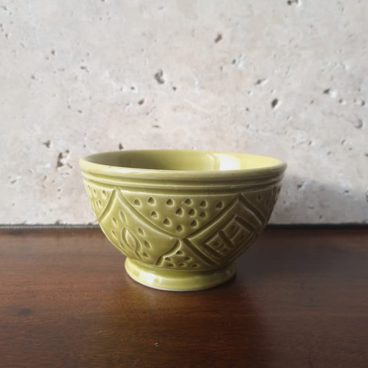 Bol à empreinte Beldi gravé - Vert - Fait main