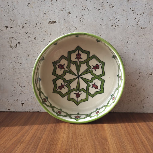 Grand Saladier Artisanal - Modèle Warda peint à la main