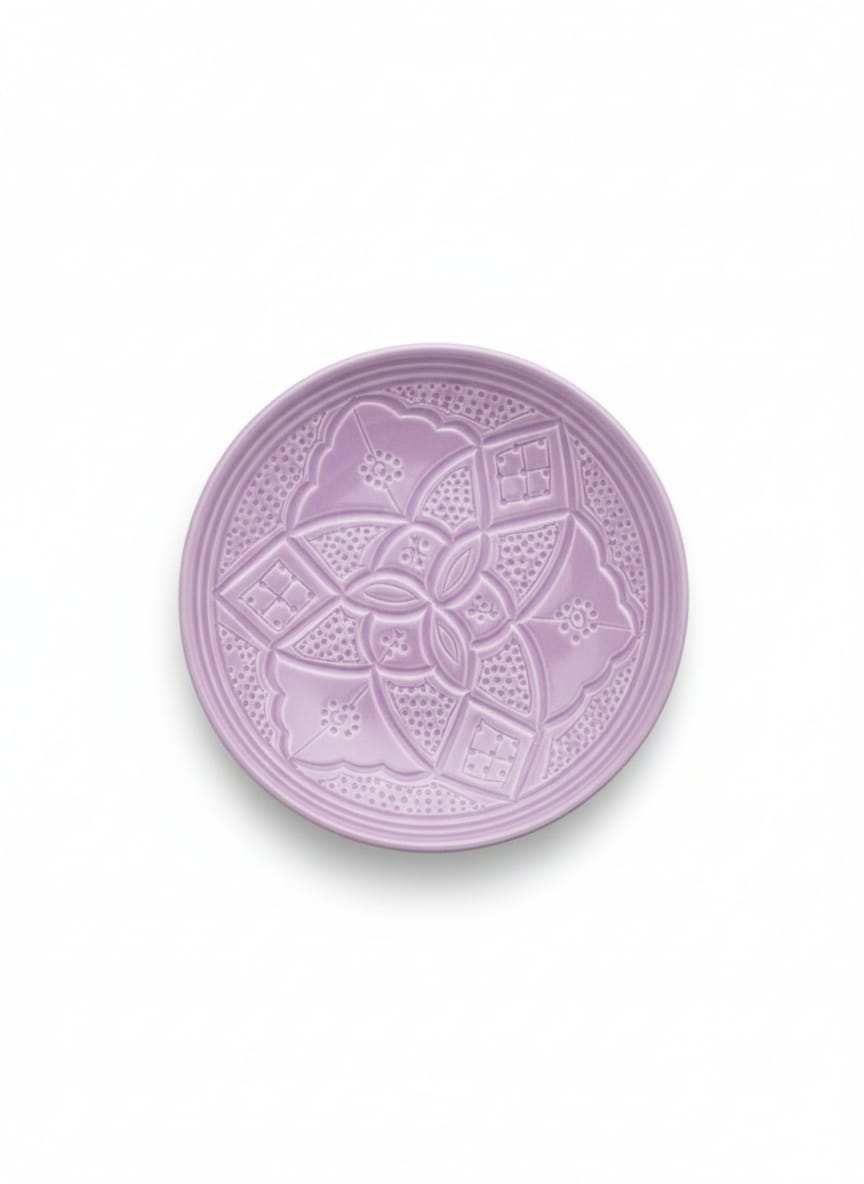 Petite Assiette Artisanal - Empreinte fait main - 19 cm