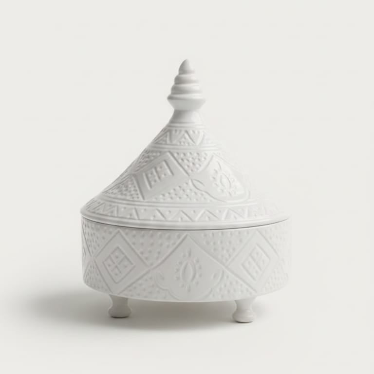 Tajine empreinte - Plat de présentation - Fait main