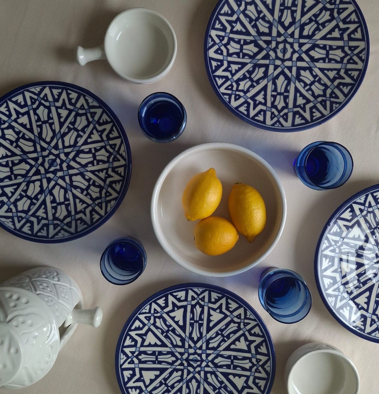 Grande Assiette Fassi - Collection Tarz de Fes fait main