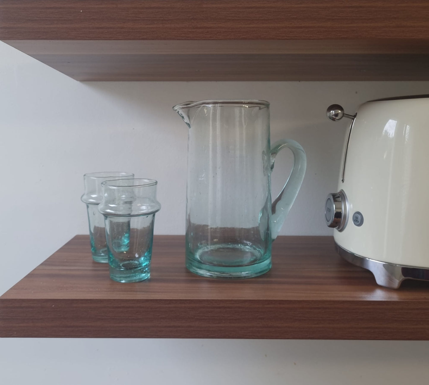 Set de 6 Verres Beldi Soufflés 10cm – L'Authentique Verre Marocain -100% recyclé