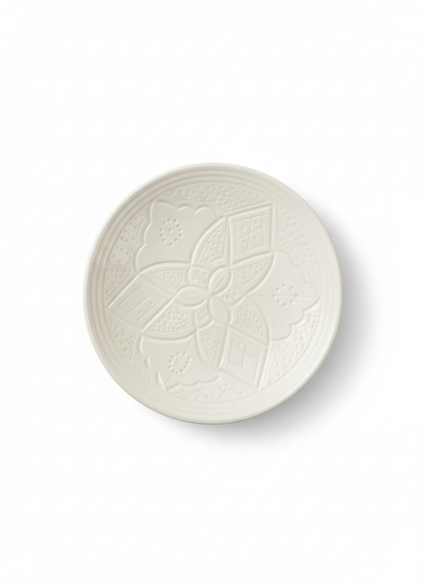 Petite Assiette Artisanal - Empreinte fait main - 19 cm