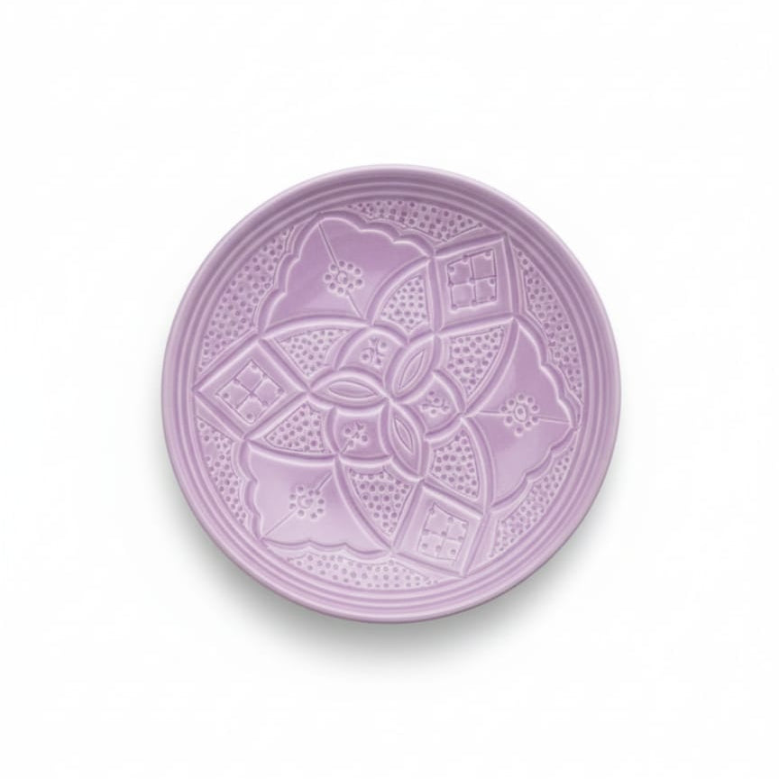 Petite Assiette Artisanal - Empreinte fait main - 19 cm Rose