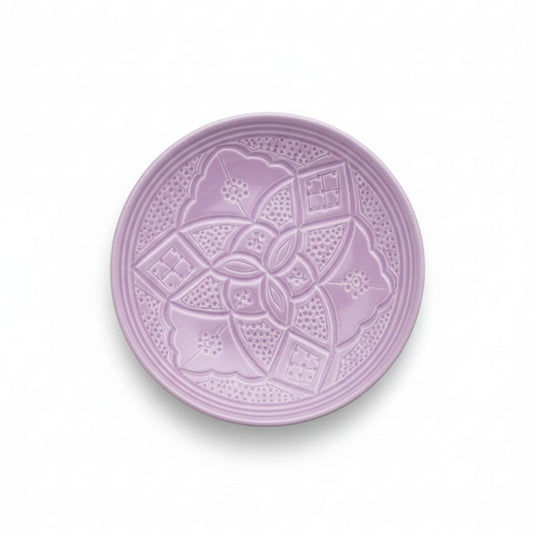 Petite Assiette Artisanal - Empreinte fait main - 19 cm Rose