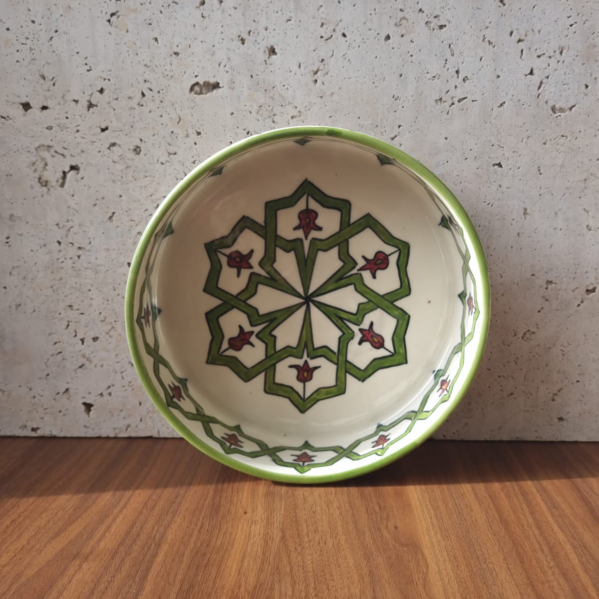 Grand Saladier Artisanal - Modèle Warda peint à la main