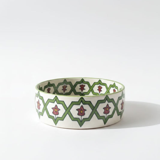 Grand Saladier Artisanal - Modèle Warda peint à la main