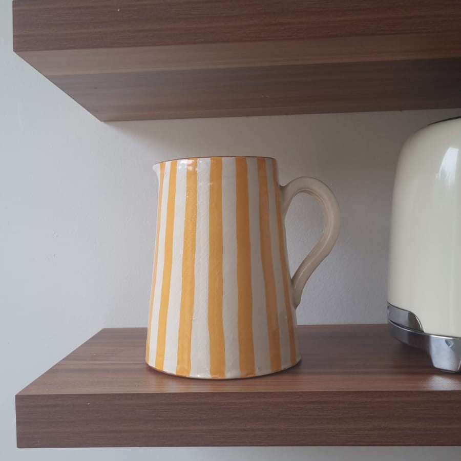 Carafe Artisanal – Motif Rayure - Printemps 16cm -Fait Main