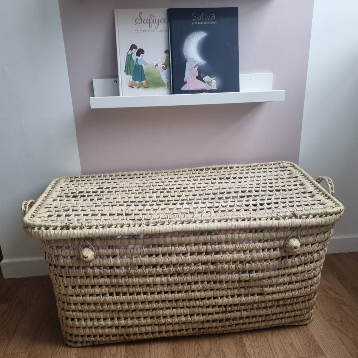 Malle de Rangement XL en Osier (80 cm)- Modèle Coffre Traditionnel