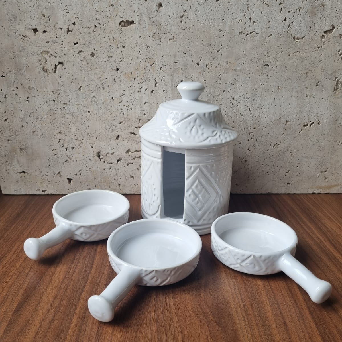 Poélon Apéritif 3 coupelles - Artisanal fait main